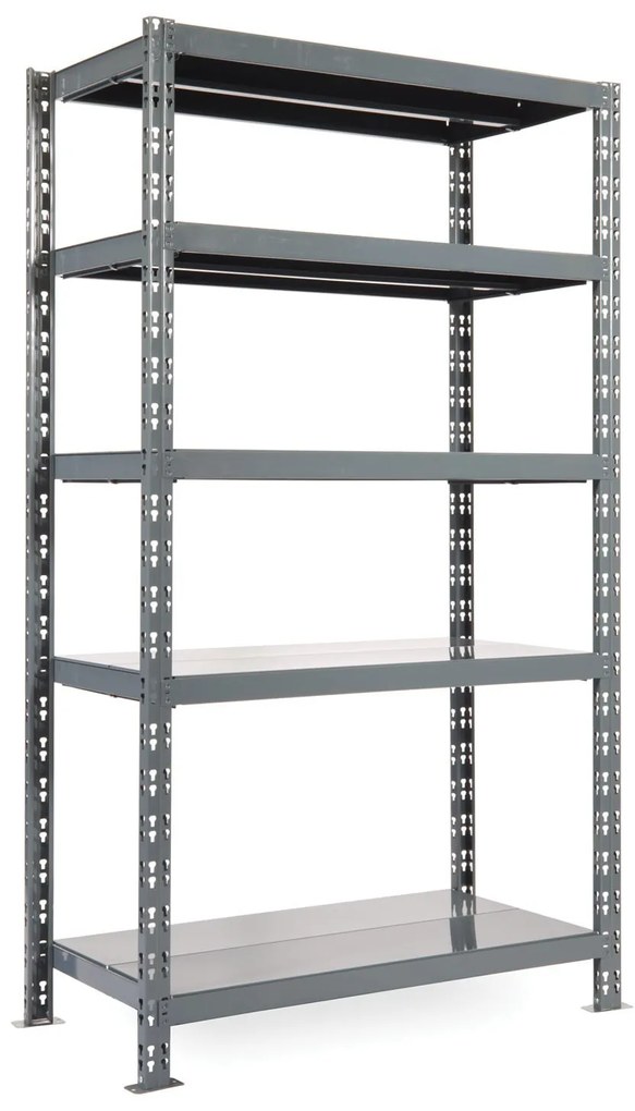Policový regál 1+1 ZADARMO, 1800x1600x600 mm, 5 políc, nosnosť police 200 kg, základná