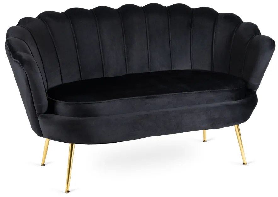 Vintino zamatová sedačka ZORAYA čierna