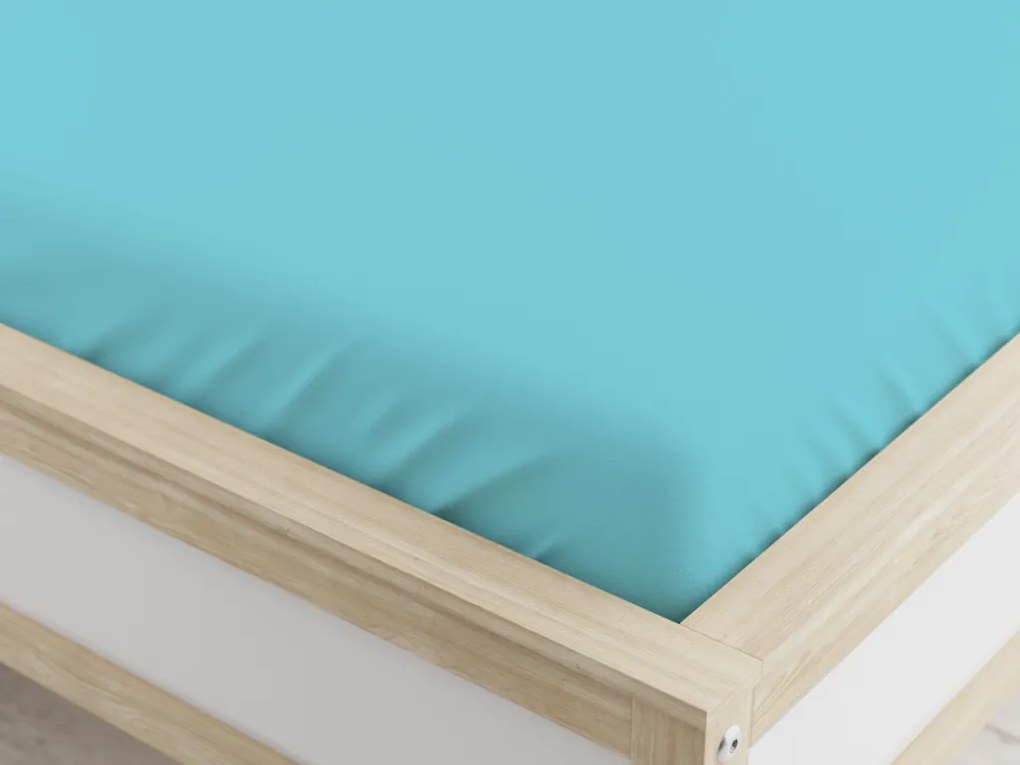 Napínacia plachta z mikrovlákna mentolová 90 x 200 cm