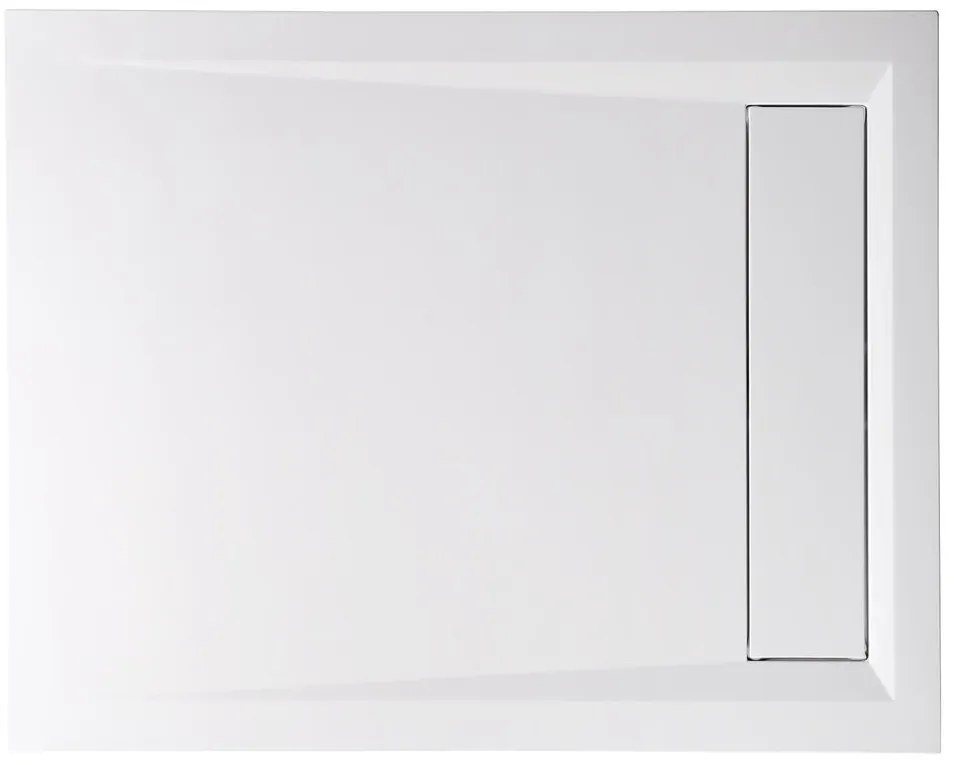 Polysan Polysan, VARESA sprchová vanička z liateho mramoru so záklopom, obdĺžnik 100x80x4cm, 71605