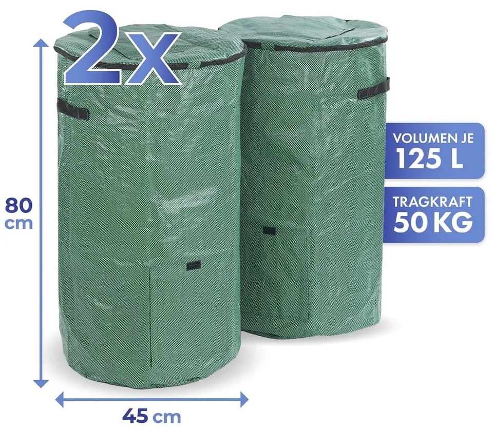 Zelené kompostéry v súprave 2 ks 125 l – Maximex