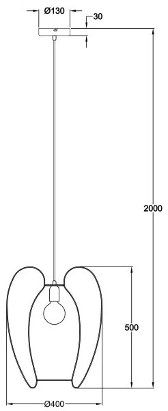 Fabas Luce 3677-45-101 - Luster na lanku CAMP 1xE27/40W/230V čierna
