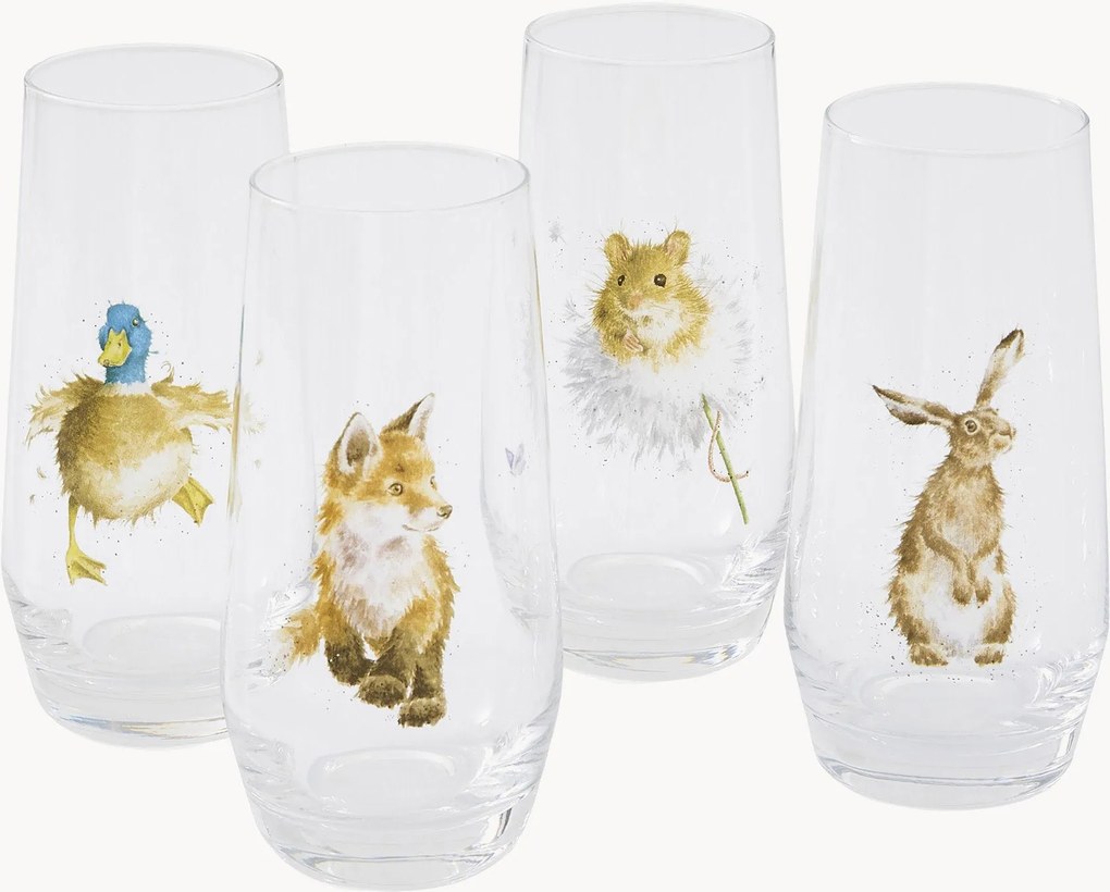 Poháre na kokteily Animals, 4 ks