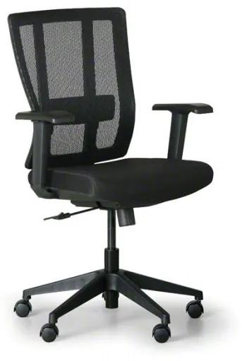 Kancelárska stolička MET, čierna / modrá
