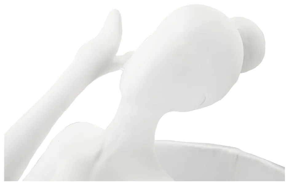 Biela stolová lampa s textilným tienidlom (výška 62,5 cm) Ballet – Mauro Ferretti