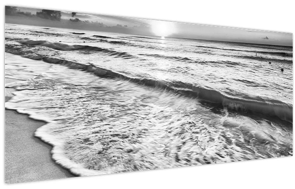 Obraz - Západ slnka pri mori (120x50 cm)
