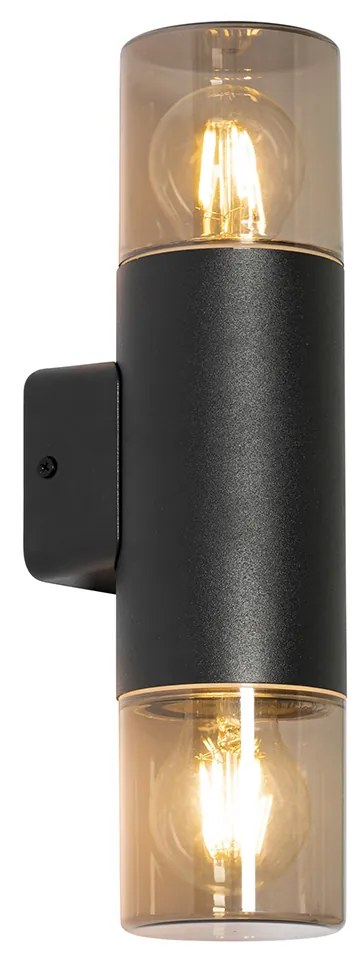 Moderná vonkajšia nástenná lampa čierna 2-svetlo IP44 - Odense