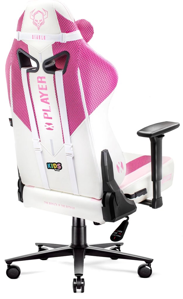 Detské látkové herné kreslo Diablo X-Player 2.0 Kids Size: Marshmallow Pink/ružová Diablochairs