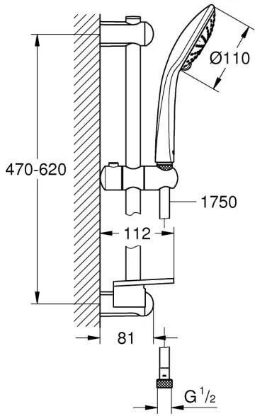 GROHE 27230001 - Sprchová súprava EUPHORIA 110 Duo 600 mm lesklý chróm