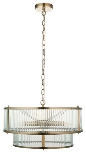 Endon 110944 - Závesný luster na reťazi RIDGETON 5xE14/6W/230V mosadz