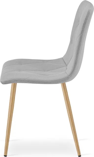 Set dvoch jedálenských stoličiek LIBRA svetlosivé / hnedé nohy (2 ks)