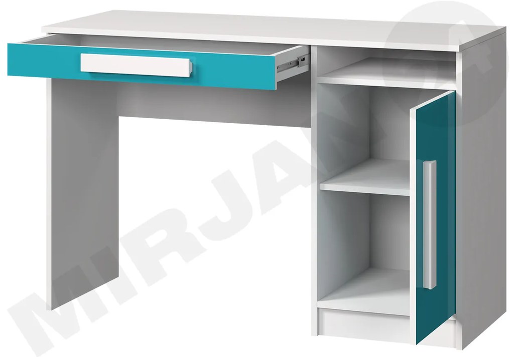 PC stolík Rowan RL9 (biela + biela lesklá + sivá). Vlastná spoľahlivá doprava až k Vám domov. 1122866
