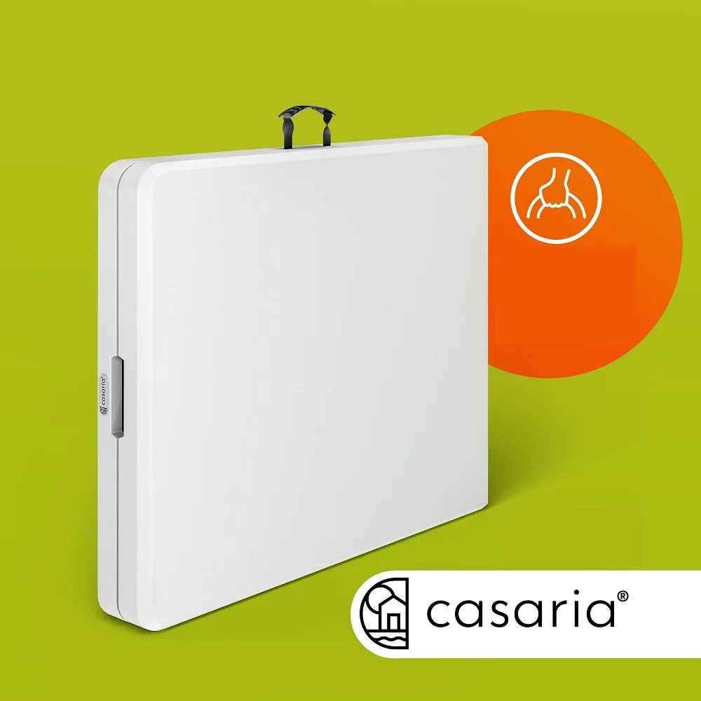 Bufetový stôl  KAMIL sklápateľný, 76x183x74cm, biela Casaria