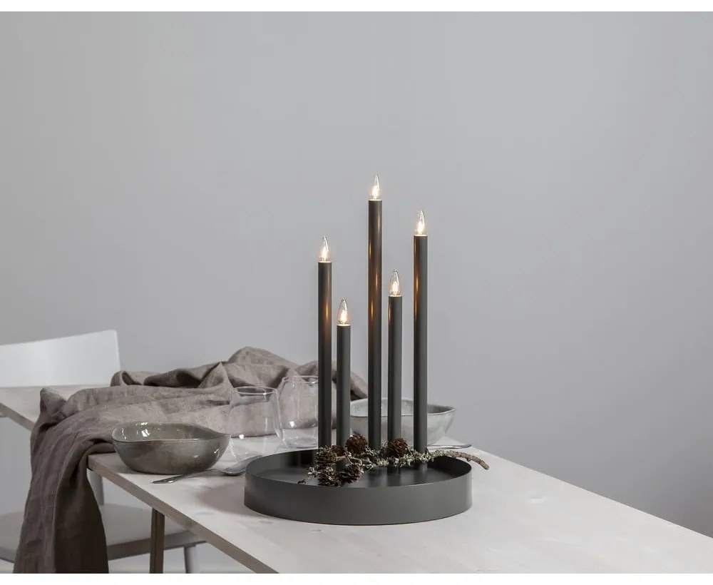 Čierna svetelná dekorácia ø 32 cm Deco – Star Trading