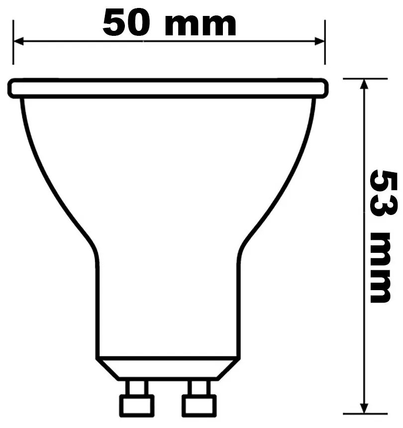 NEZARAZENO LED žiarovka BELLALUX ECO, GU10, PAR16, 4,5 W, 350lm, 2700K, teplá biela