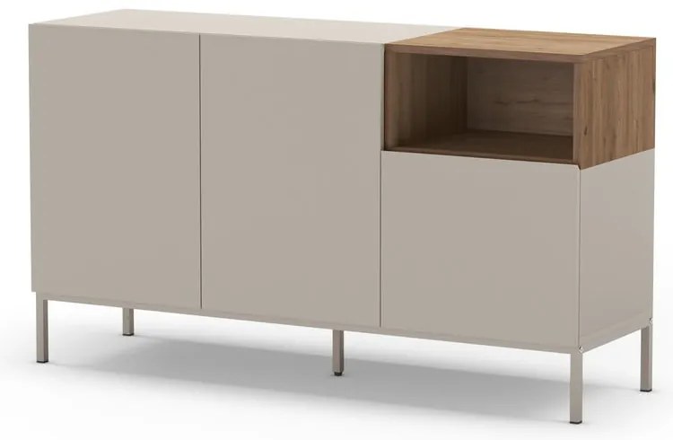 Krémová komoda 140x80 cm Cailin – Marckeric