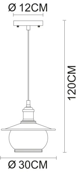 GLOBO 69030H - Závesné svietidlo NEVIS 1xE27/60W