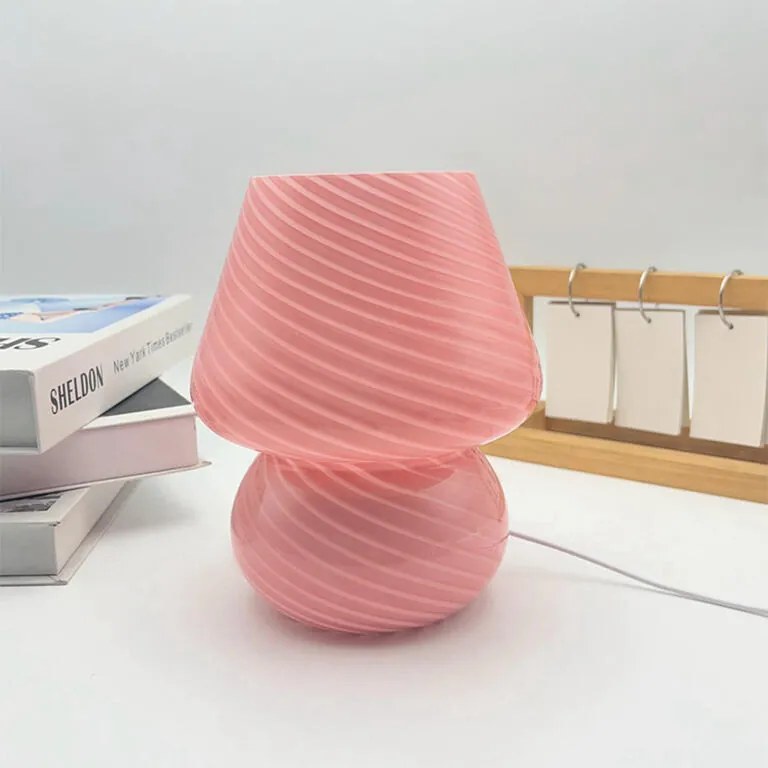 LED stolná lampička ružová