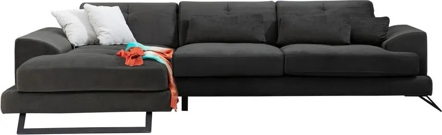 Tmavosivá rohová pohovka (ľavý roh) Frido – Balcab Home