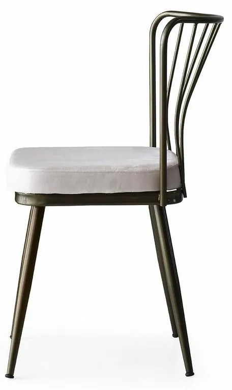 Súprava jedálenských stoličiek Yildiz Cream and Brown, 4 ks, 4 ks