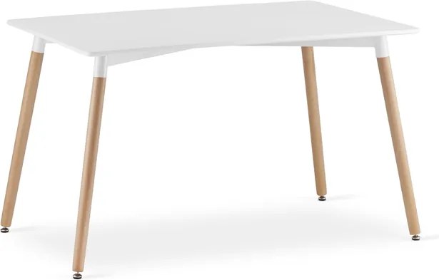 Jedálenská zostava stôl ADRIA 120 X 80 s drevenými nohami + 4 stoličky MARK čierne