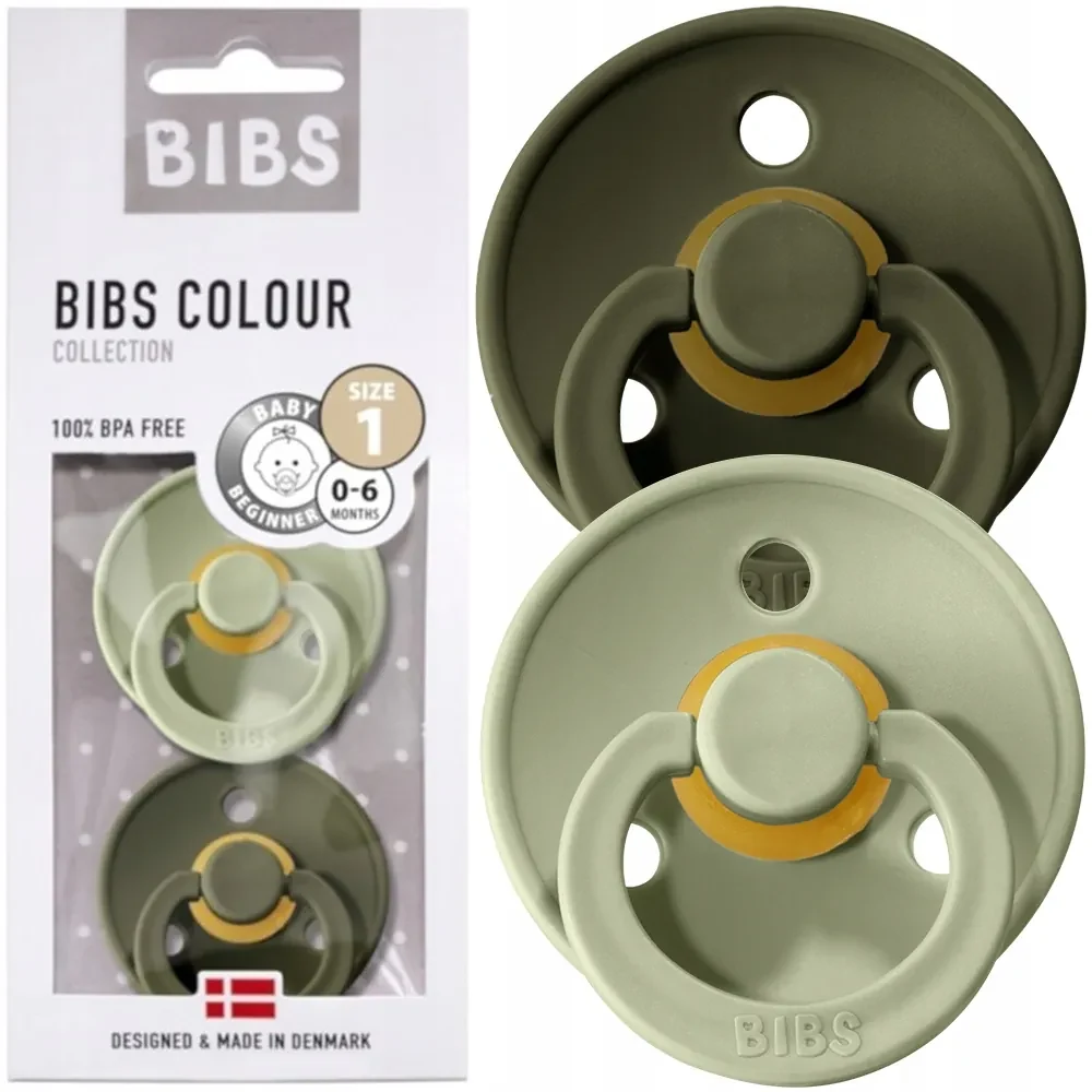 Kaučukové cumlíky BIBS Colour 0m+ 2ks Farba: čierna-sivá