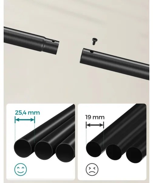 Mobilný stojanový vešiak LINEA čierny