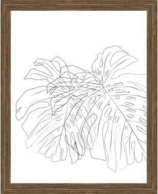 Rámovaný obraz Nordic listy, 20x25 cm%