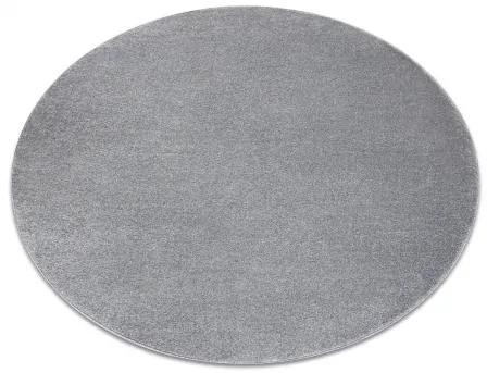 Okrúhly koberec SOFTY Jednotný, Jednobarevný, šedá Veľkosť: kruh 150 cm