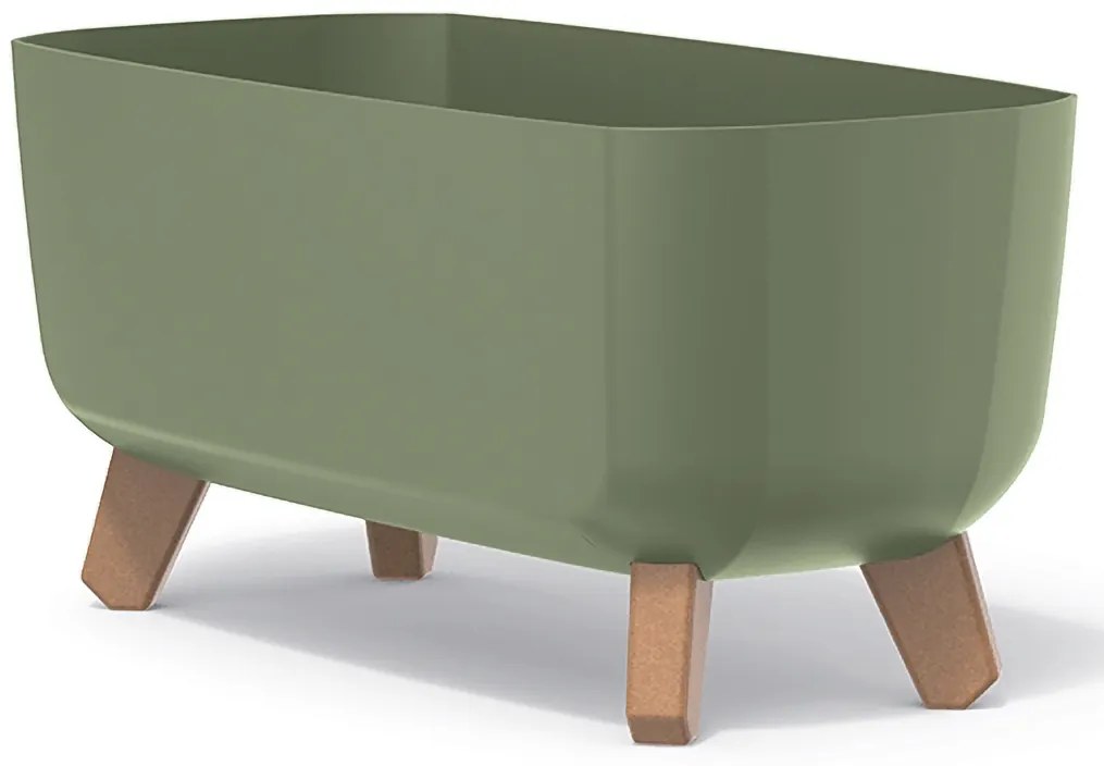Plastový kvetináč na nožičkách DGCL400 39 cm - zelená