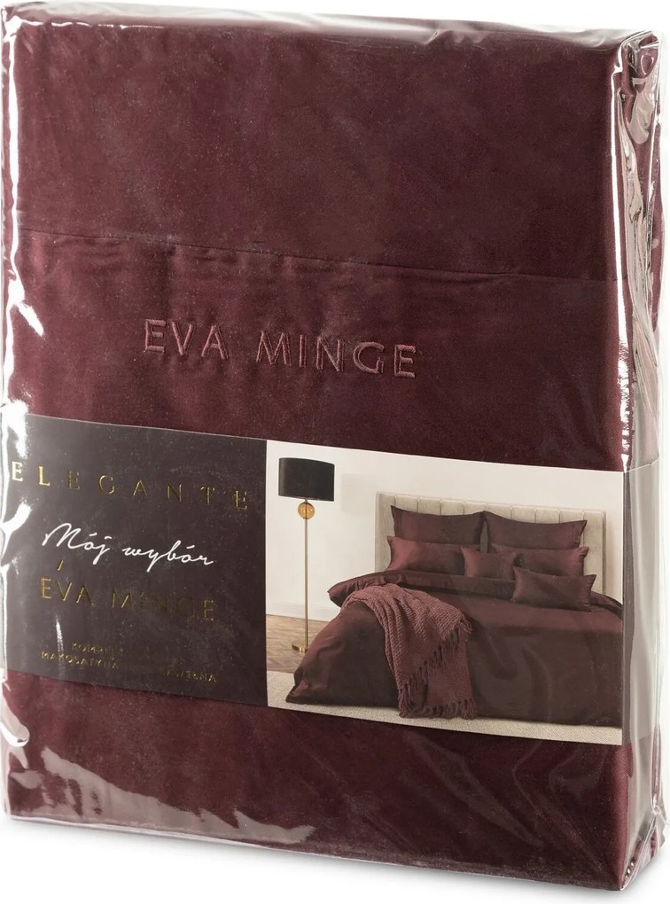 MAKOSATÉNOVÉ OBLIEČKY EVA MINGE ELEGANT1H 160X200 CM, 2 KS 70X80 CM BORDOVÉ