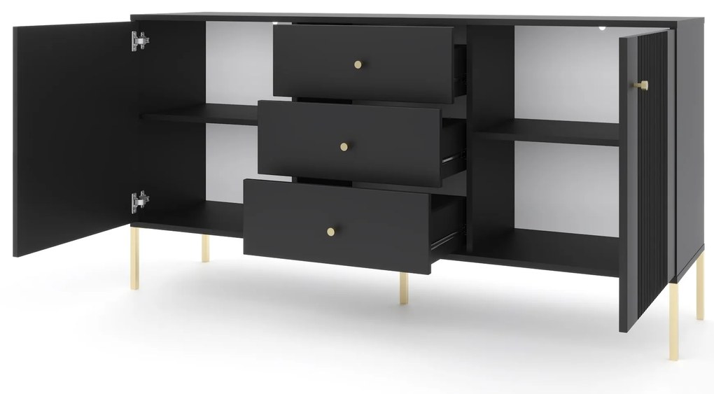 Komoda Iseo II 154,5 cm čierna