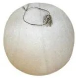 DECOLED Plastová guľa, 10 cm, biela, 6x trblietka