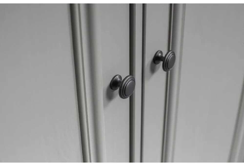 Svetlosivá detská šatníková skriňa z borovicového dreva 98x190 cm Lily – WOOOD