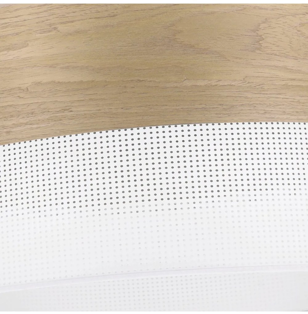 Závesné svietidlo Wood, 1x dýha zlatý dub/biele PVC tienidlo, (fi 20cm)