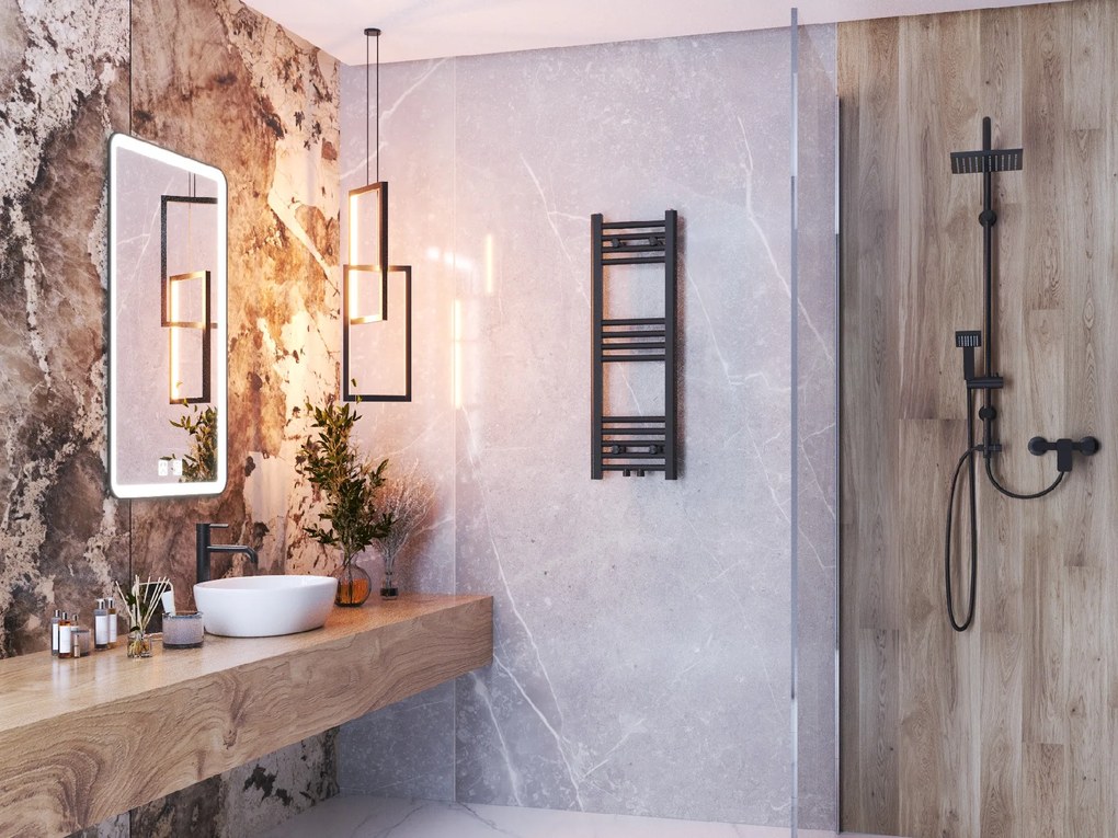 Gamma Erga Simple, vykurovacie teleso 900x300 mm, 250 W, čierna, ERG-LAV-SIMP-9030-BK