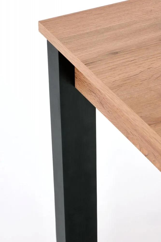 Rozkladací jedálenský stôl GINO Halmar Dub wotan / čierna