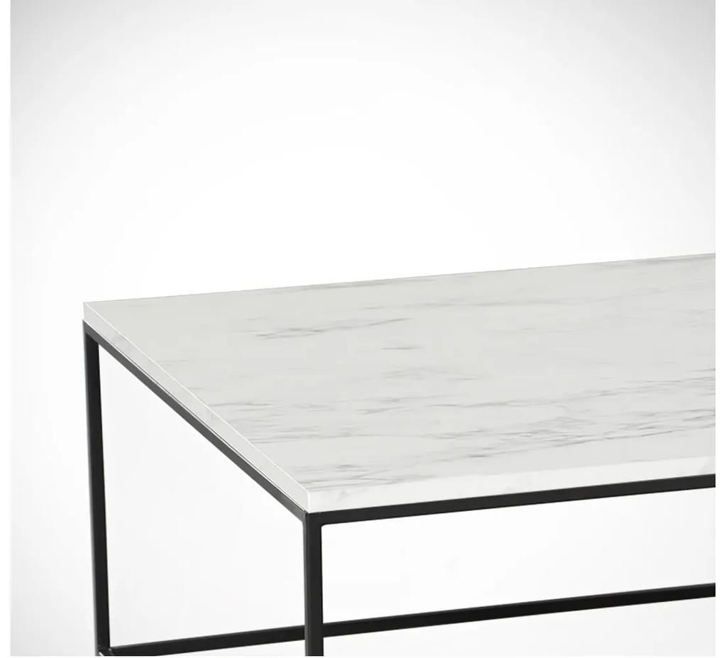 Dizajnový konferenčný stolík Oihane 75 cm biely mramor