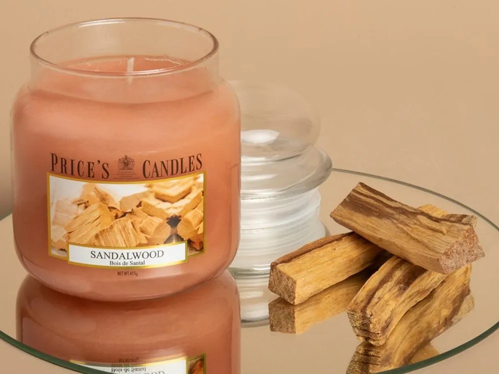 PRICE´S MAXI sviečka v skle Sandalwood - horenie 150h
