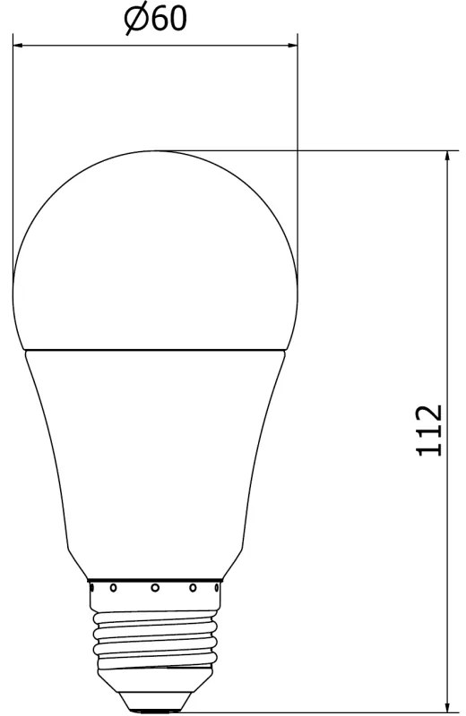 Mexen Nova, LED žiarovka E27, A60, 10W, neutrálna - 4000K, 1055 lm - L100-E27-1040-01