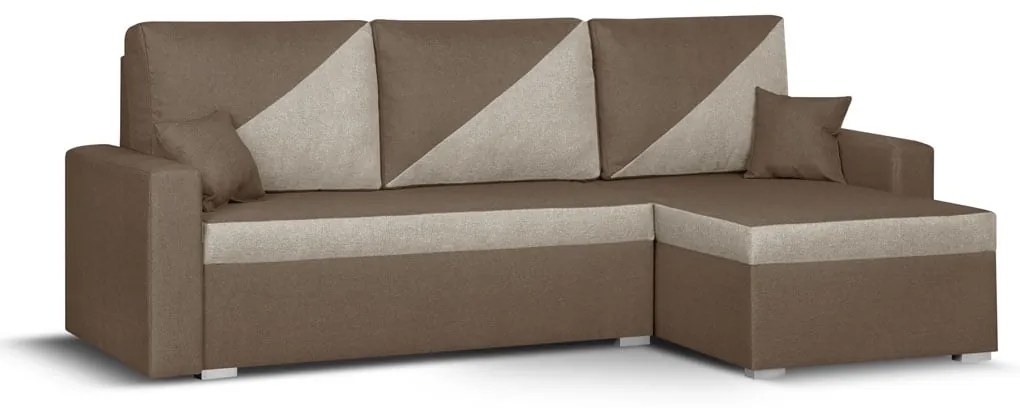 Rohová sedacia súprava s funkciou spania ASTRA2 Hnedá/béžová