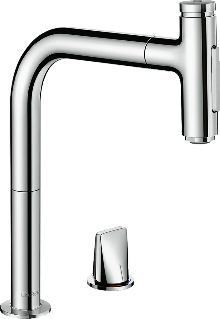 Hansgrohe M71, drezová batéria M7120-H200 s výsuvnou spŕškou, 2-otvorová inštalácia, sBOX, chrómová, HAN-73818000