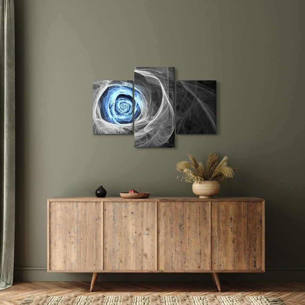 Obraz - Abstraktné ruže modrá (90x60 cm)