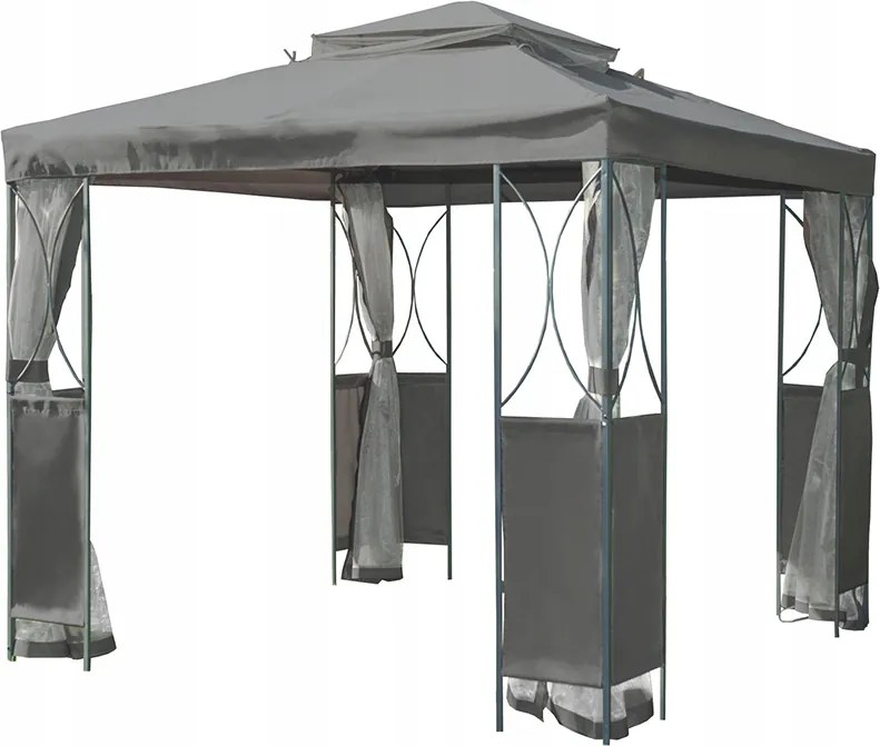 CH Záhradný kovový altánok s moskytiérou Altana III 2,5 x 2,5 m