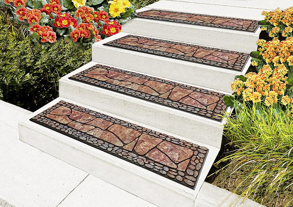 Rohožky na schody kamenná mozaika 2 ks