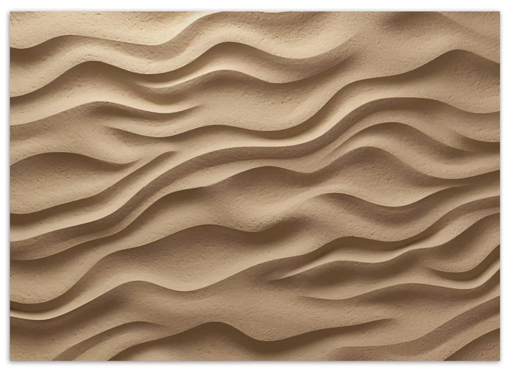 Fototapeta, Vlny na písku 3D - 300x210 cm