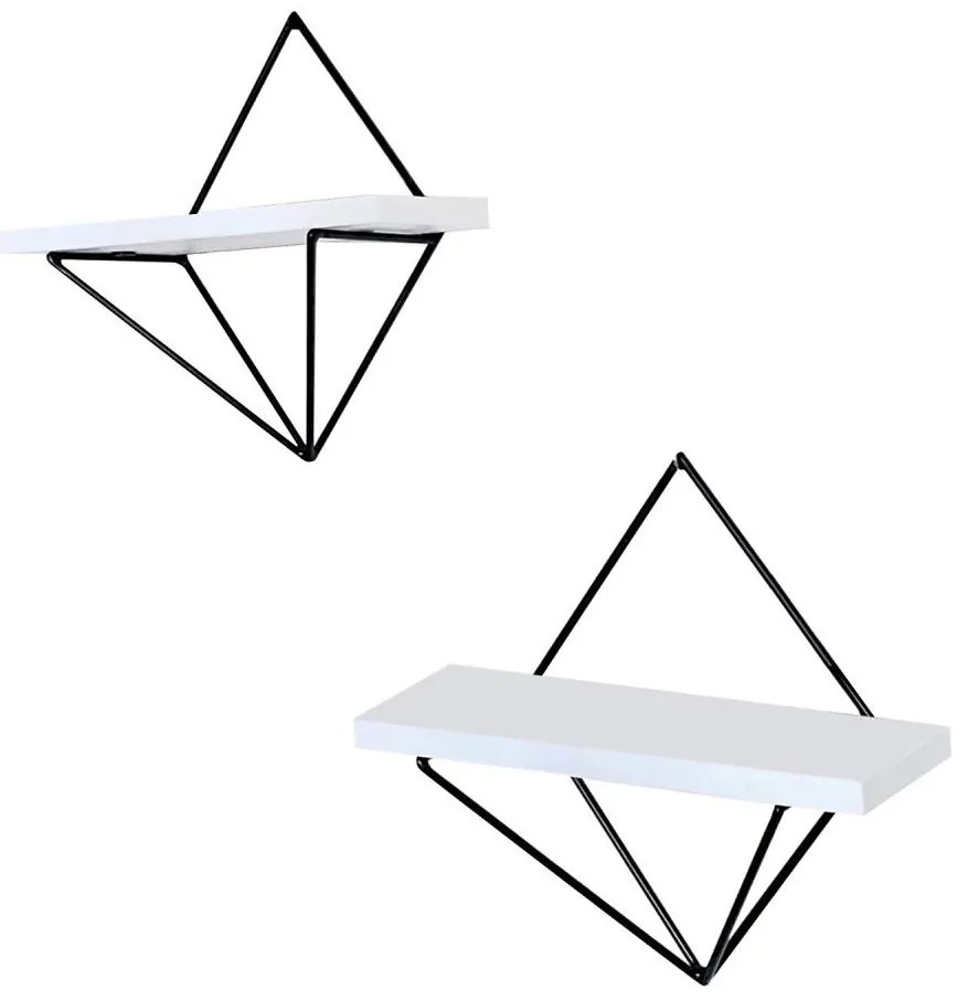 Sada 2× police DIA, biela/čierna