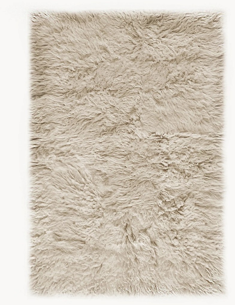 Ručne tkaný vlnený koberec's dlhým vlasom Shaggy