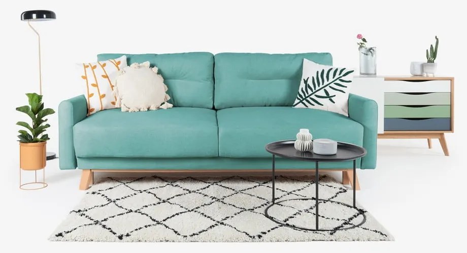 Tyrkysovomodrá rozkladacia pohovka Bonami Selection Pop