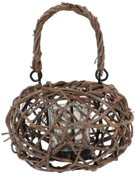 Prútený lampáš Mäsa Vine Wood - 16*12 cm